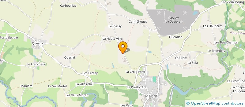 localisation de l'entreprise EARL LA CROIX VERTE  MEGRIT