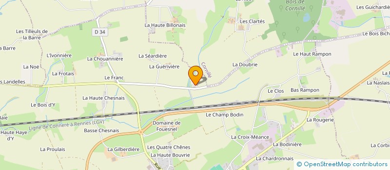 localisation de l'entreprise EARL LA FELLERIE  LOUVIGNE-DE-BAIS