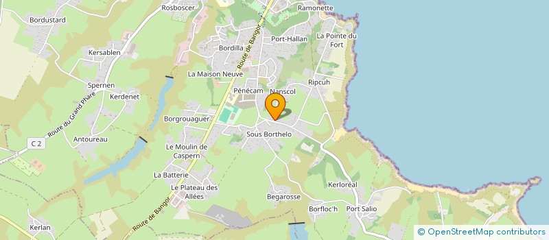 localisation de l'entreprise EARL LA FERME AUX AUBEPINES  LE PALAIS