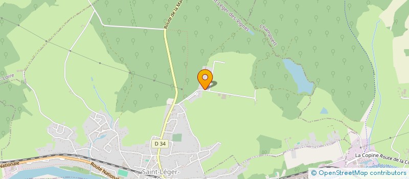 localisation de l'entreprise EARL LA FERME DE CARRUE  ST-LEGER-DES-VIGNES