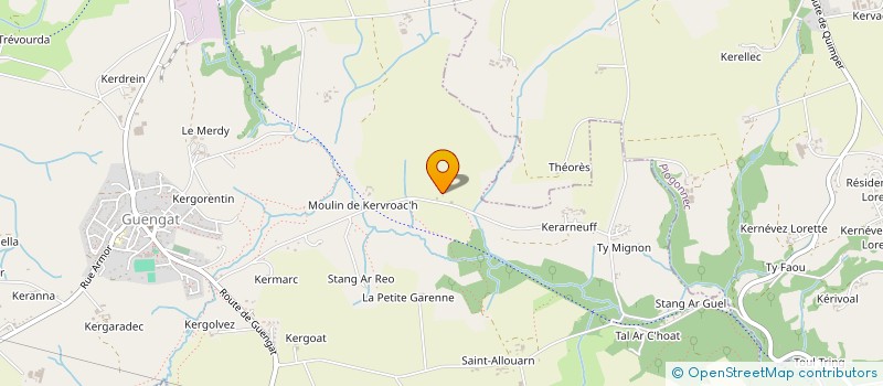 localisation de l'entreprise EARL LA FERME DE KERGUERBE  GUENGAT