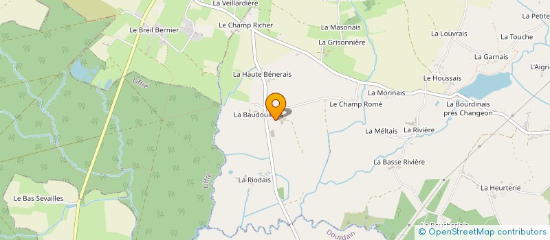 localisation de l'entreprise EARL LA FERME DE LA BENERAIS  LIVRE-SUR-CHANGEON