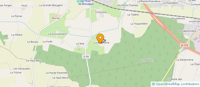 localisation de l'entreprise EARL LA FERME DE LA BEUCHERIE à LE THEIL-DE-BRETAGNE