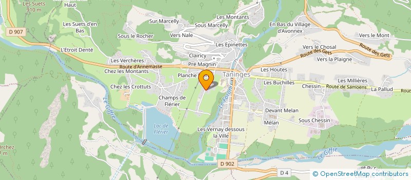 localisation de l'entreprise EARL LA FERME DE MANEGUET à TANINGES