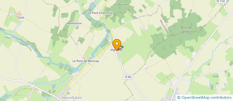 localisation de l'entreprise EARL LA FERME DE VIGNOLLES à NEUVILLALAIS