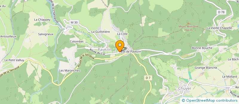 localisation de l'entreprise EARL LA FERME DES CHIRATTES à PELUSSIN