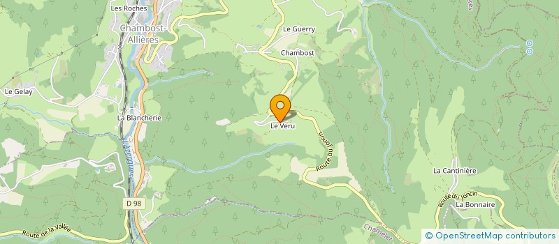 localisation de l'entreprise EARL LA FERME DES CRETS  CHAMBOST-ALLIERES