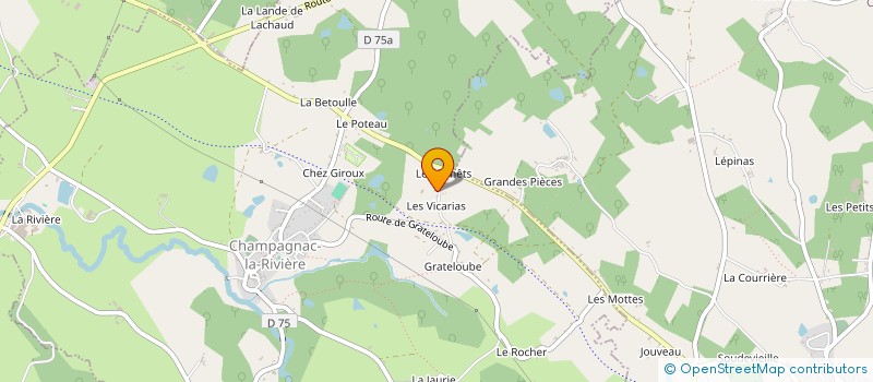 localisation de l'entreprise EARL LA FERME DES GENETS à CHAMPAGNAC-LA-RIVIERE