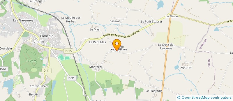 localisation de l'entreprise EARL LA FERME DES RESERVES  NEXON