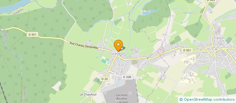 localisation de l'entreprise EARL LA FERME DU CHATEAU  GLAGEON