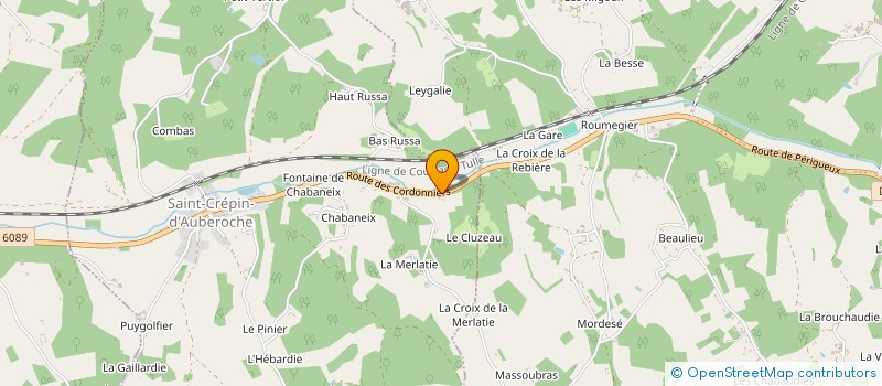 localisation de l'entreprise EARL LA FERME DU CLUZEAU à SAINT-CREPIN-D'AUBEROCHE
