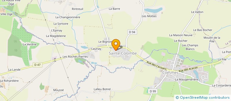 localisation de l'entreprise EARL LA FERME DU COLOMBIER à SAINTE-COLOMBE
