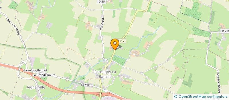 localisation de l'entreprise EARL LA FERME DU LAVOIR  FORMIGNY LA BATAILLE
