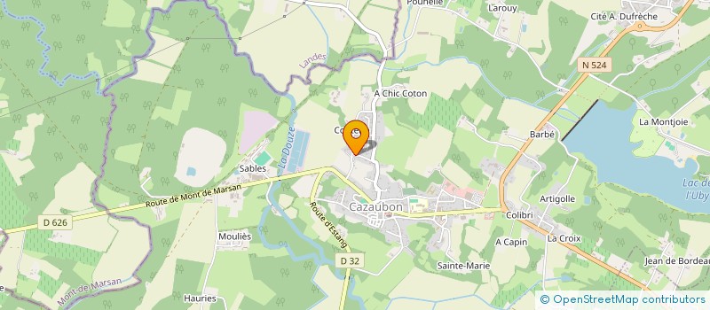 localisation de l'entreprise EARL LA FERME DU ROSIER SUR LE TOIT  CAZAUBON