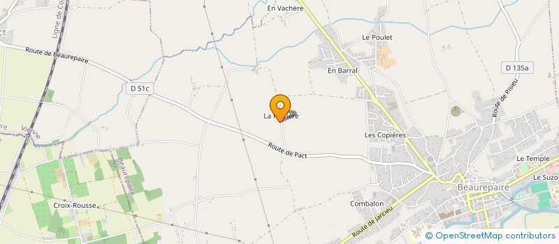 localisation de l'entreprise EARL LA FERRIERE  BEAUREPAIRE