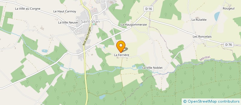 localisation de l'entreprise EARL LA FERRIERE  SAINT-VRAN