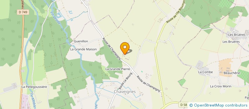 localisation de l'entreprise EARL LA FONTAINE  CHAVEIGNES