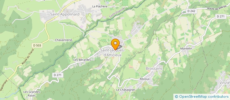 localisation de l'entreprise EARL LA FONTBOUCHET à VINZIEUX