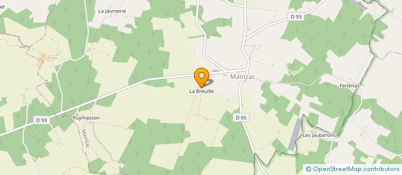 localisation de l'entreprise EARL LA FORET DU BRAME à MAINZAC