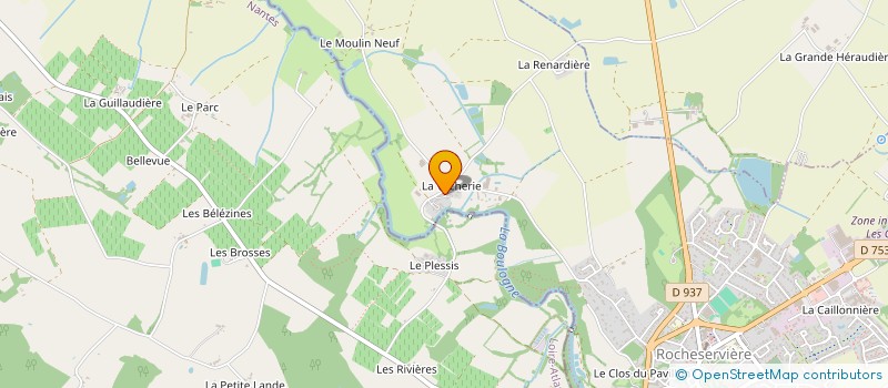 localisation de l'entreprise EARL LA GAGNERIE à ROCHESERVIERE