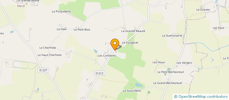 localisation de l'entreprise EARL LA GAUTERIE à MERAL