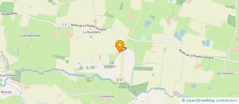 localisation de l'entreprise EARL LA GILARDIERE à ERDRE-EN-ANJOU