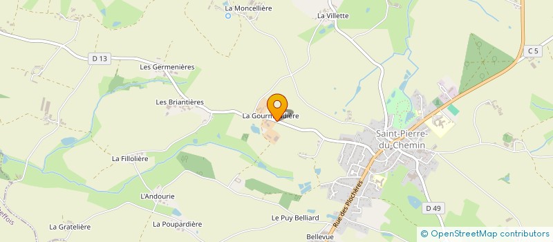 localisation de l'entreprise EARL LA GOURMAUDIERE  SAINT-PIERRE-DU-CHEMIN