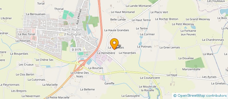 localisation de l'entreprise EARL LA GRANDAIS à SAINT-AUBIN-D'AUBIGNE