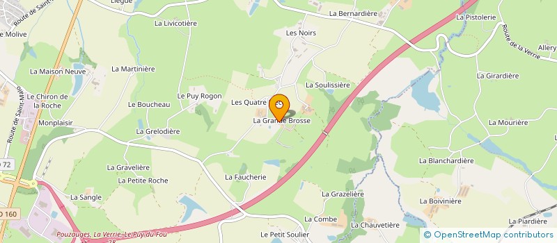 localisation de l'entreprise EARL LA GRANDE BROSSE à CHANVERRIE