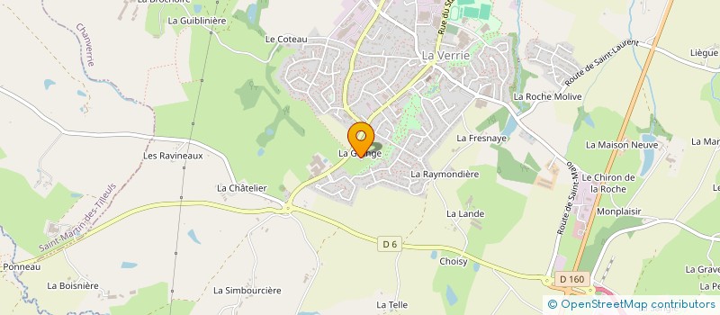 localisation de l'entreprise EARL LA GRANGE à CHANVERRIE