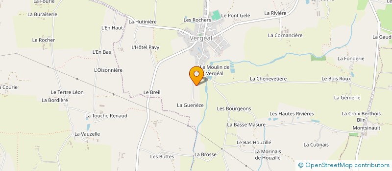 localisation de l'entreprise EARL LA GUENEZE  VERGEAL