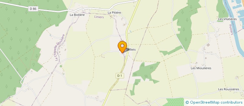 localisation de l'entreprise EARL LA GUIBERTIERE à LINIERS