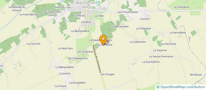 localisation de l'entreprise EARL LA GUICHETERIE  LA CHAPELLE-BLANCHE-SAINT-MARTIN