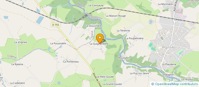 localisation de l'entreprise EARL LA GUIGNE à LA BRUFFIERE
