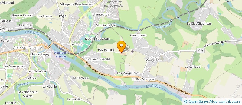 localisation de l'entreprise EARL LA GUILLAUMIERE à AIXE-SUR-VIENNE
