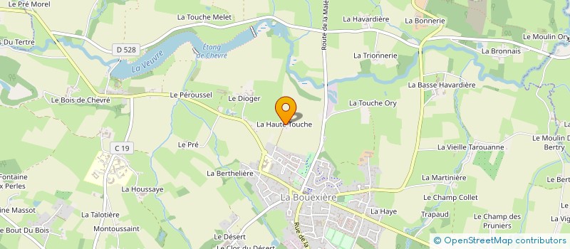 localisation de l'entreprise EARL LA HAUTE TOUCHE à ERCE-PRES-LIFFRE