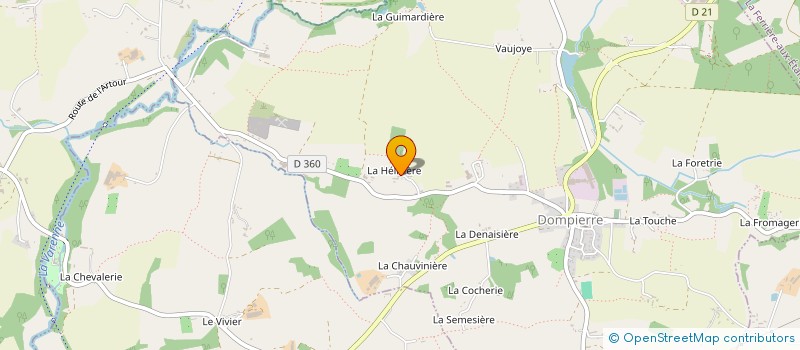 localisation de l'entreprise EARL LA HAYERE à SAINT-BOMER-LES-FORGES