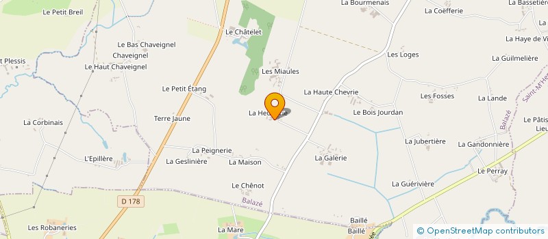 localisation de l'entreprise EARL LA HEURAIRIE  BALAZE