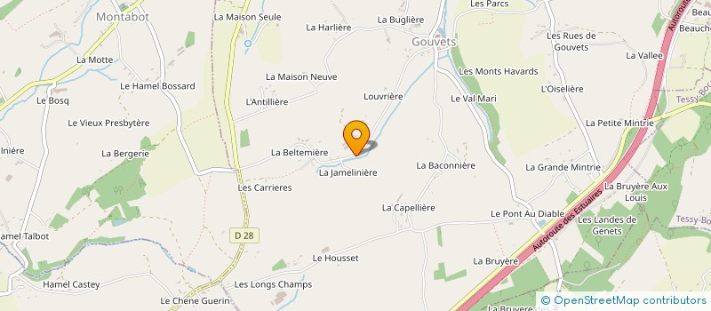 localisation de l'entreprise EARL LA JAMELINIERE à GOUVETS