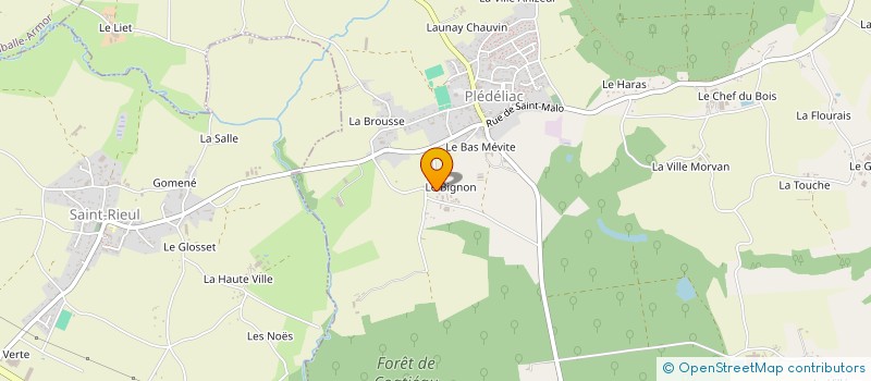 localisation de l'entreprise EARL LA JANNAIE DU BIGNON à PLEDELIAC