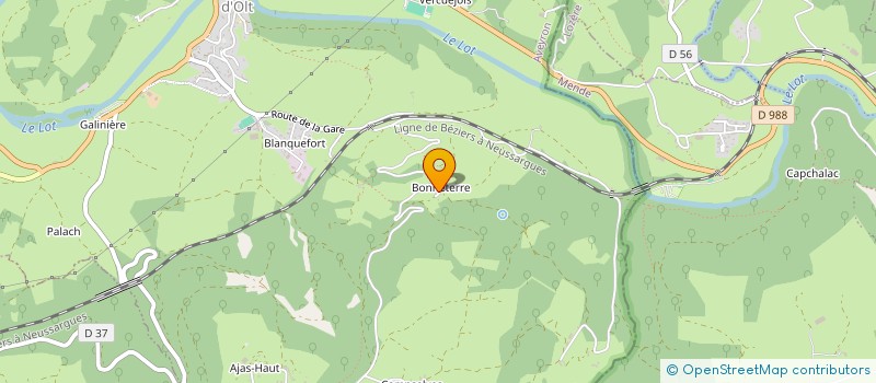 localisation de l'entreprise EARL LA JASSE AUX COCHONS  CAMPAGNAC