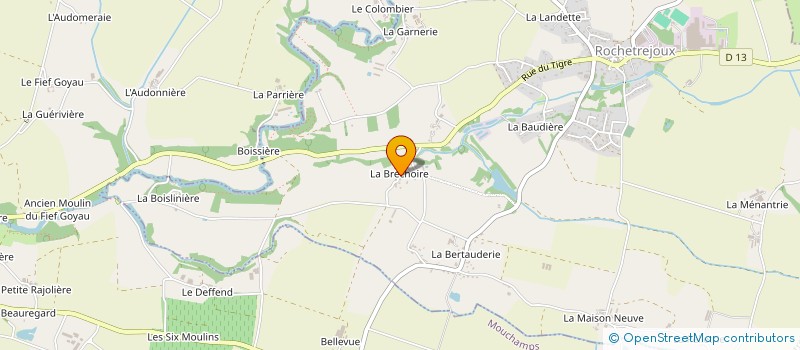 localisation de l'entreprise EARL LA LOUISIERE à ROCHETREJOUX