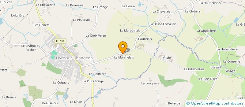 localisation de l'entreprise EARL LA MARCHELAIS à LIVRE-SUR-CHANGEON