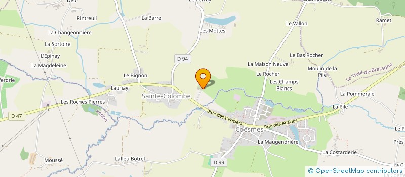 localisation de l'entreprise EARL LA METAIRIE NEUVE à SAINTE-COLOMBE