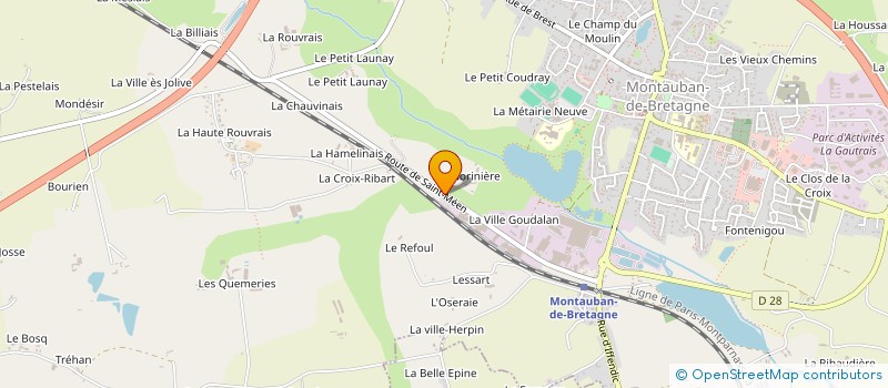 localisation de l'entreprise EARL LA MORINIERE à MONTAUBAN-DE-BRETAGNE
