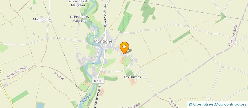 localisation de l'entreprise EARL LA MOUTONNERIE  CELLES-SUR-BELLE