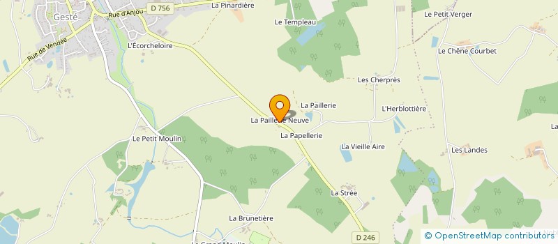 localisation de l'entreprise EARL LA PAILLERIE à MONTREVAULT-SUR-EVRE