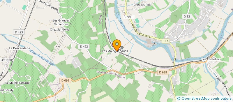 localisation de l'entreprise EARL LA PASSERELLE à SIREUIL