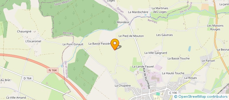 localisation de l'entreprise EARL LA PASSIERE  SAINT-MEEN-LE-GRAND