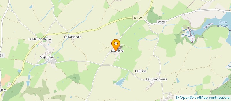 localisation de l'entreprise EARL LA PATURE à ARGENTONNAY